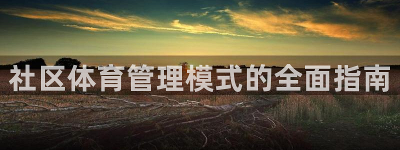 必一运动官网装机吧：社区体育管理模式的全面指南